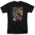 Justice League the Leagues All Here Mens T Shirt Black Officially Licensed