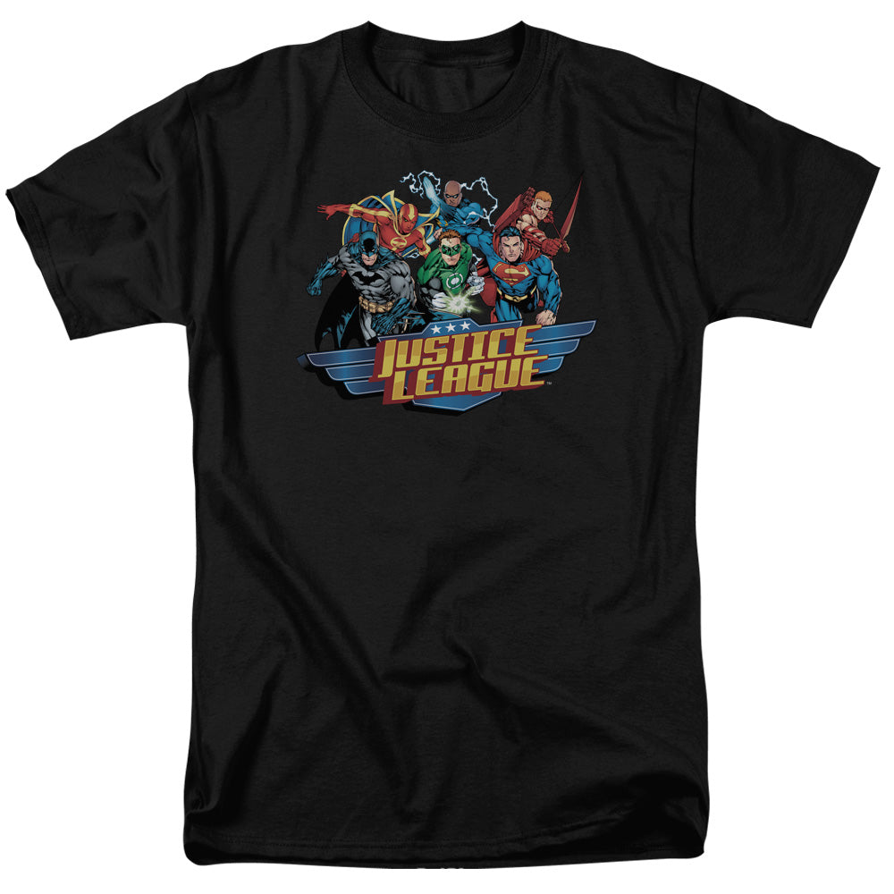 Justice League Ready to Fight Mens T Shirt Black Officially Licensed