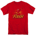 The Flash Rough Distress Mens T Shirt Red Officially Licensed