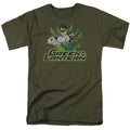 Green Lantern Rough Distress Mens T Shirt Military Green Officially Licensed