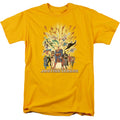 Justice League United Mens T Shirt Gold Officially Licensed