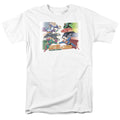 Justice League Evildoers Beware Mens T Shirt White Officially Licensed