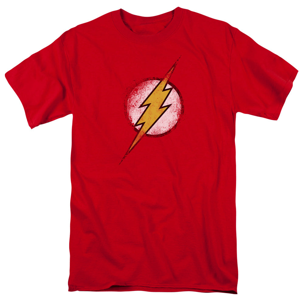 The Flash Faded Logo Mens T Shirt Red Officially Licensed