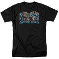 Justice League League Lineup Mens T Shirt Black Officially Licensed