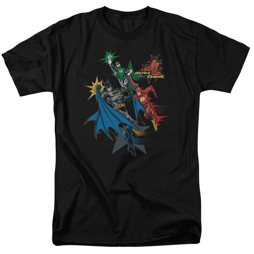 Justice League Action Stars Mens T Shirt Black Officially Licensed