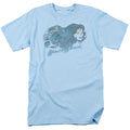 Wonder Woman Watercolor Hair Mens T Shirt Light Blue Officially Licensed