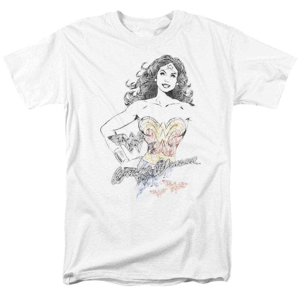 Wonder Woman Wonder Squiggles Mens T Shirt White Officially Licensed