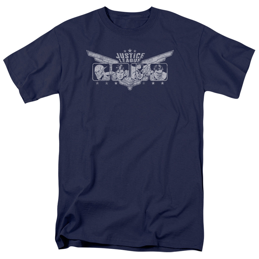 Justice League Justice Wings Mens T Shirt Navy Blue Officially Licensed