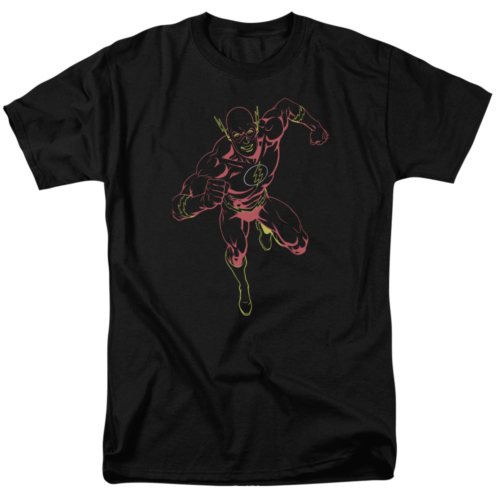 The Flash Neon Flash Mens T Shirt Black Officially Licensed