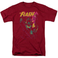 The Flash Flash Spray Mens T Shirt Cardinal Officially Licensed
