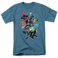Justice League Group Shot Mens T Shirt Slate Officially Licensed