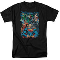 Justice League Justice is Served Mens T Shirt Black Officially Licensed