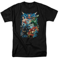 Justice League Assemble Mens T Shirt Black Officially Licensed