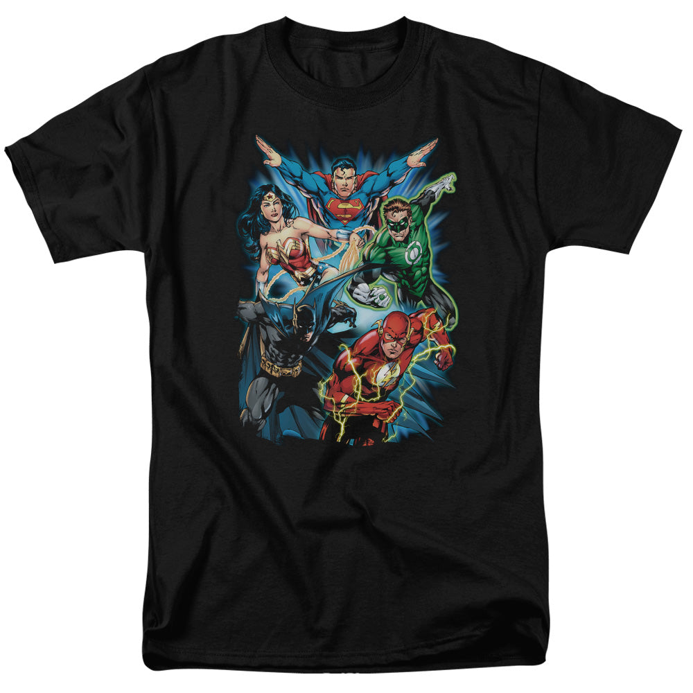 Justice League Assemble Mens T Shirt Black Officially Licensed