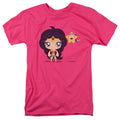 Wonder Woman Cute Chibi Mens T Shirt Hot Pink Officially Licensed