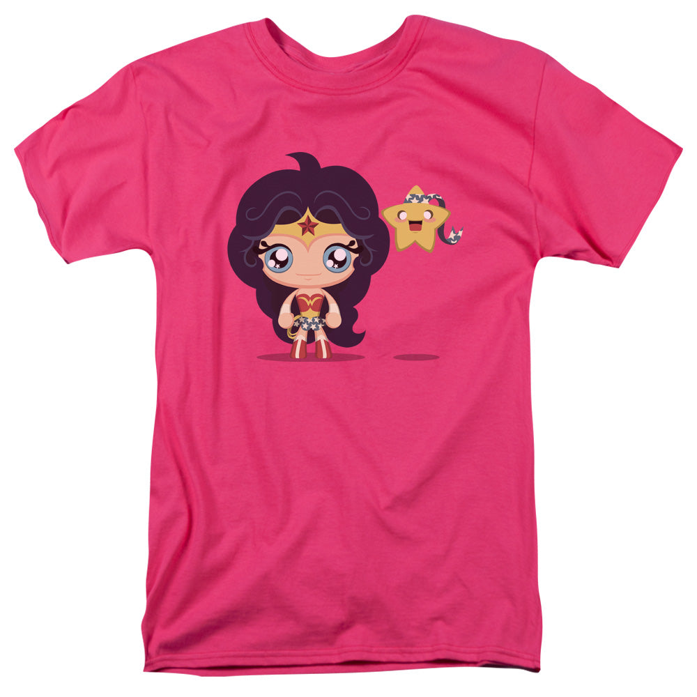 Wonder Woman Cute Chibi Mens T Shirt Hot Pink Officially Licensed