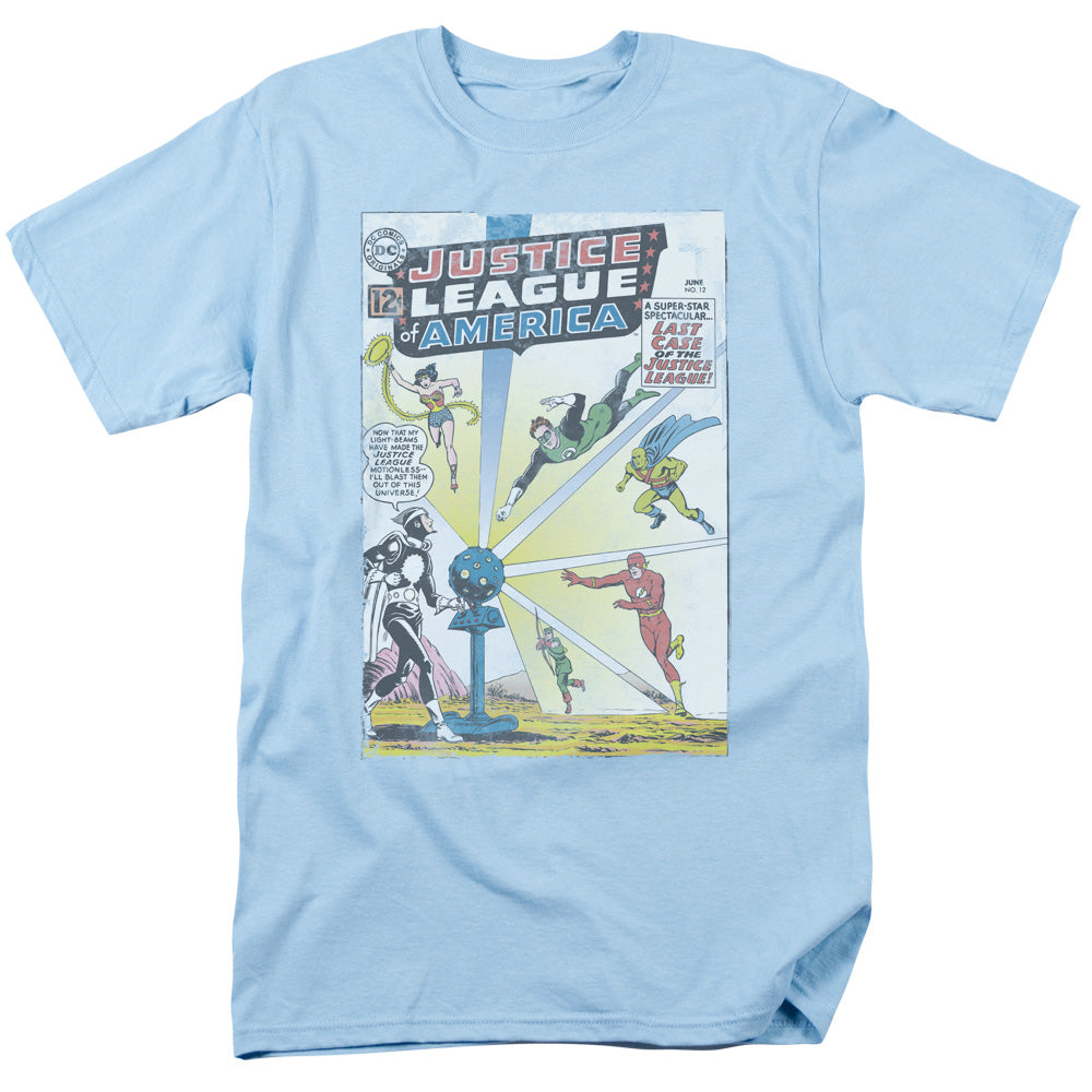 Justice League Vintage Cover 12 Mens T Shirt Light Blue Officially Licensed