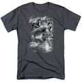 Justice League Atmospheric Mens T Shirt Charcoal Officially Licensed