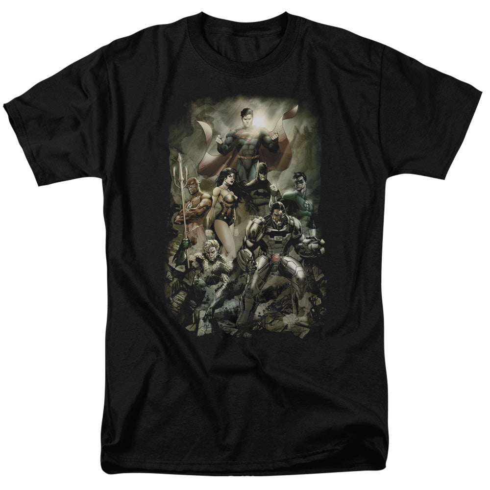 Justice League Aftermath Mens T Shirt Black Officially Licensed