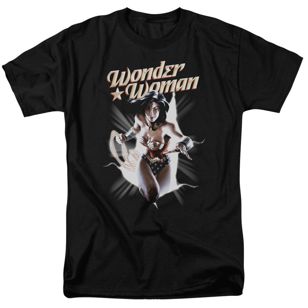 Justice League Wonder Woman Break Out Mens T Shirt Black Officially Licensed