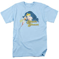 Justice League Portrait Mens T Shirt Light Blue Officially Licensed