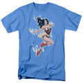 Justice League Simple Wonder Mens T Shirt Carolina Blue Officially Licensed