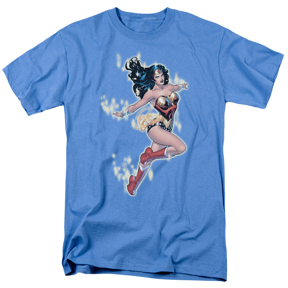 Justice League Simple Wonder Mens T Shirt Carolina Blue Officially Licensed