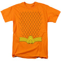 Justice League New Aqua Uniform Mens T Shirt Orange Officially Licensed