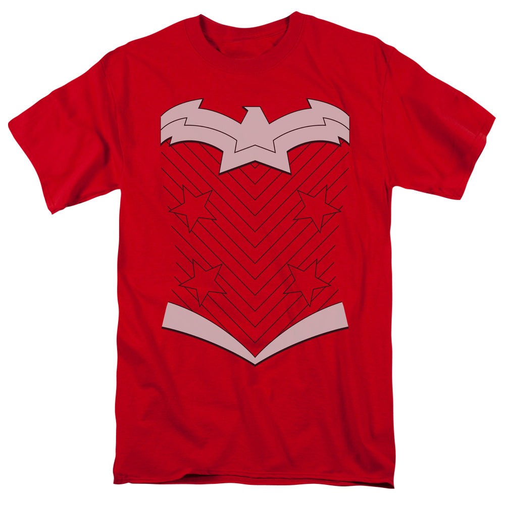 Justice League New Wonder Woman Uniform Mens T Shirt Red Officially Licensed