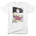 Justice League Wonder Woman 80s Minimal Mens T Shirt White Officially Licensed