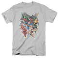 Justice League Refuse to Give Up Mens T Shirt Silver Officially Licensed