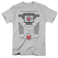 Justice League Cyborg Uniform Mens T Shirt Silver Officially Licensed