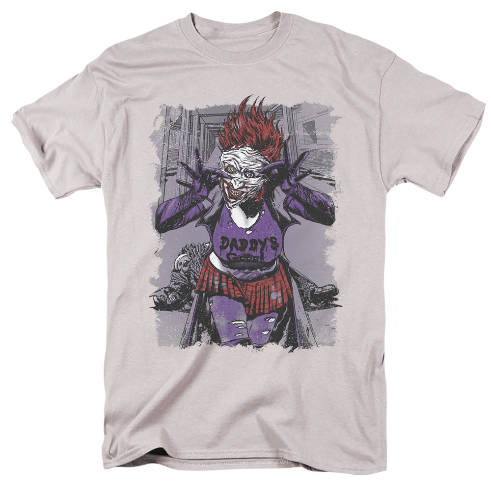 Justice League Jokers Daughter Mens T Shirt Silver Officially Licensed