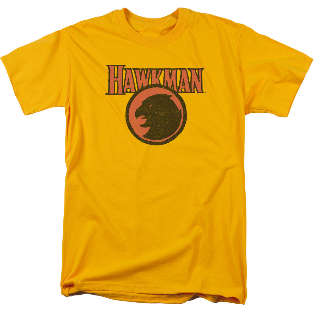 Justice League Rough Hawk Mens T Shirt Gold Officially Licensed