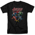 Justice League Pixel League Mens T Shirt Black Officially Licensed