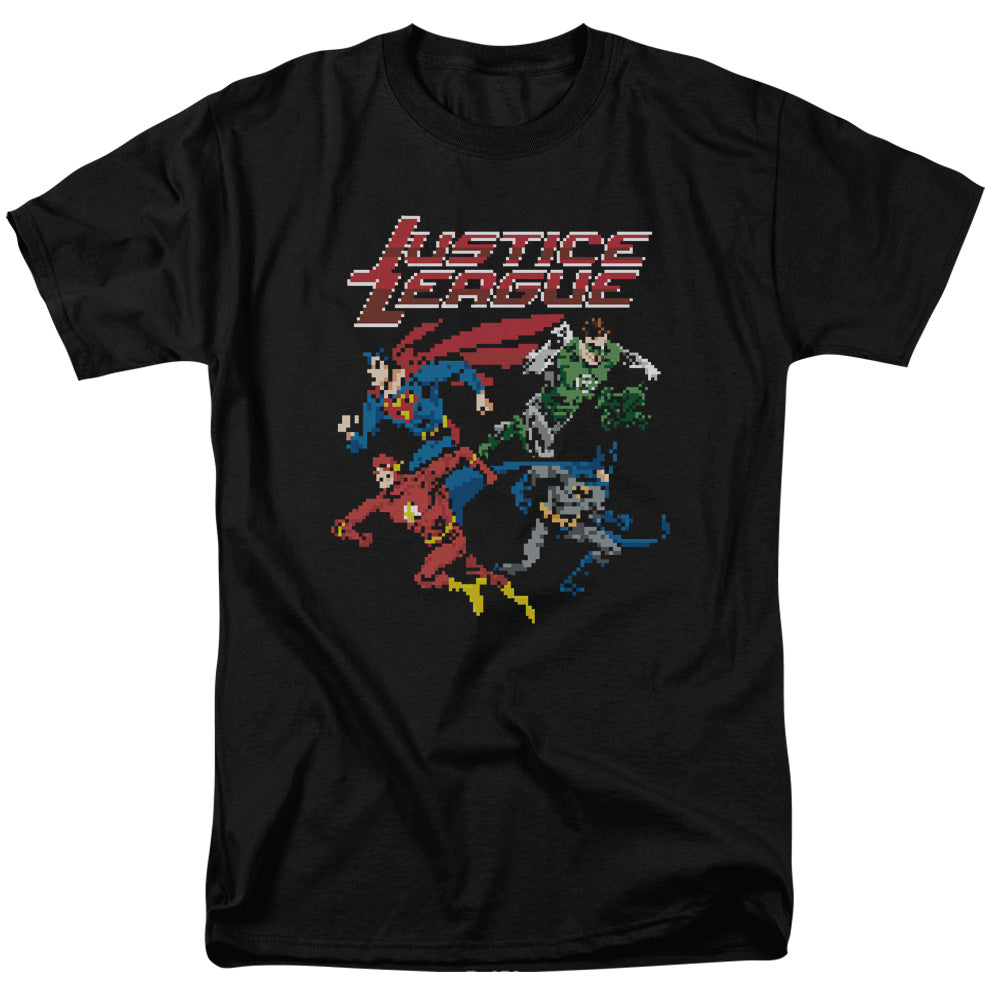 Justice League Pixel League Mens T Shirt Black Officially Licensed
