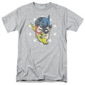 Justice League Face Off Mens T Shirt Athletic Heather Officially Licensed