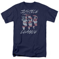 Justice League Justice for America Mens T Shirt Navy Blue Officially Licensed