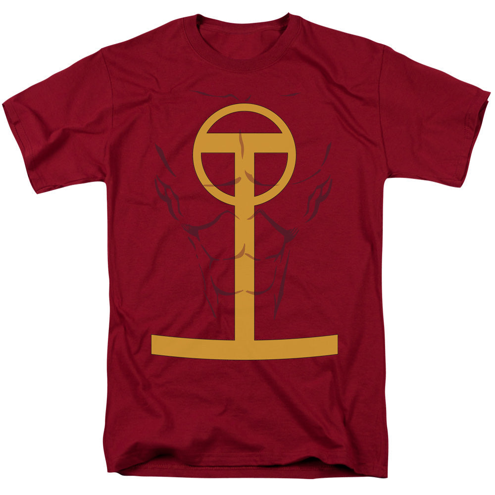 Justice League Red Tornado Mens T Shirt Cardinal Officially Licensed
