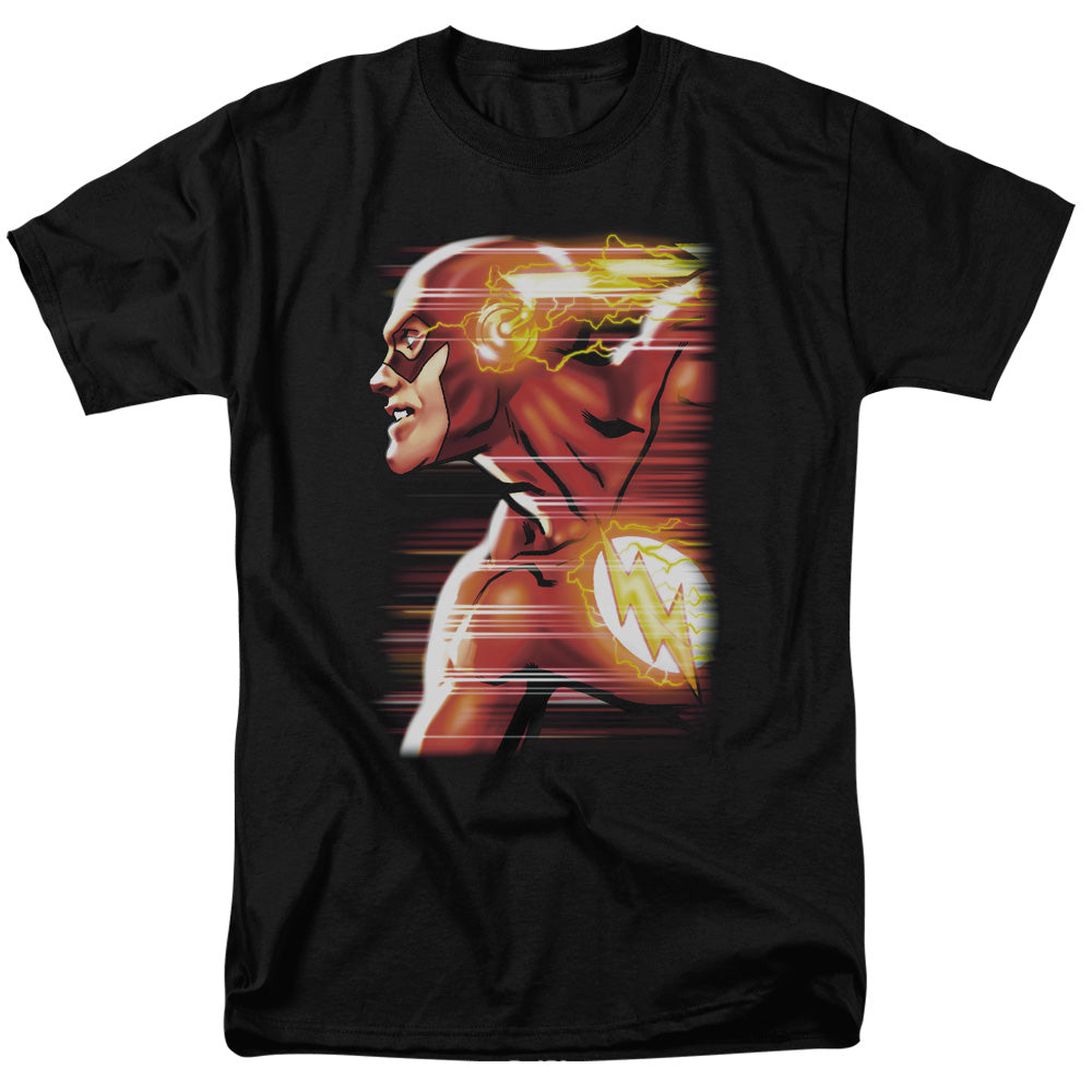Justice League Speed Head Mens T Shirt Black Officially Licensed