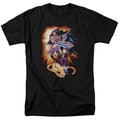 Justice League Wonder Rays Mens T Shirt Black Officially Licensed