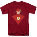 Justice League Simple Flash Mens T Shirt Cardinal Officially Licensed