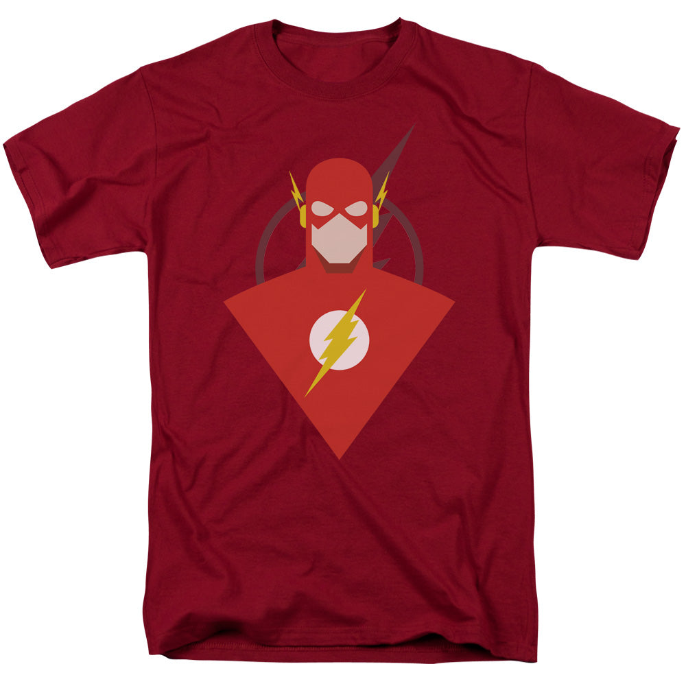 Justice League Simple Flash Mens T Shirt Cardinal Officially Licensed