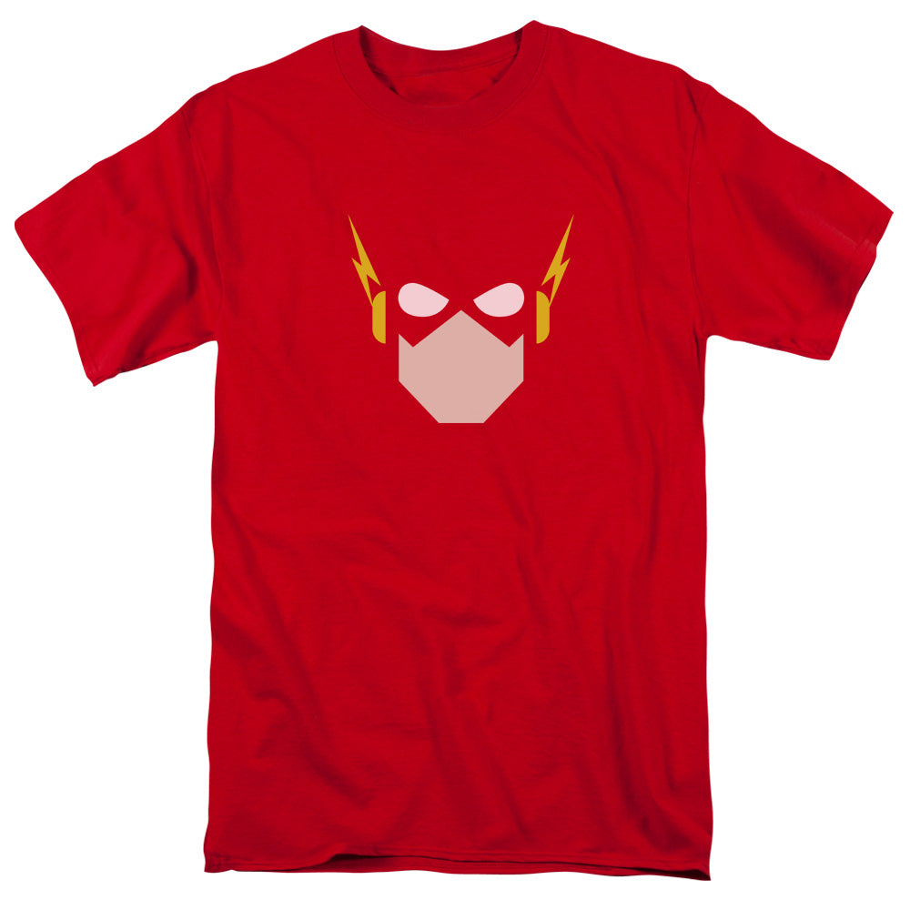 Justice League Flash Head Mens T Shirt Red Officially Licensed