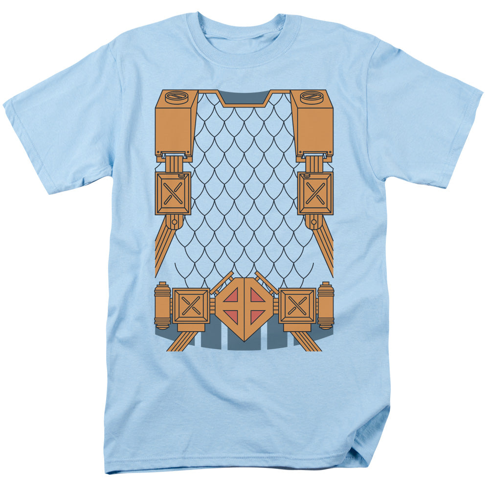 Justice League Deathstroke Uniform Mens T Shirt Light Blue Officially Licensed