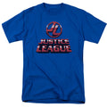 Justice League 8 Bit Justice League Mens T Shirt Royal Blue Officially Licensed