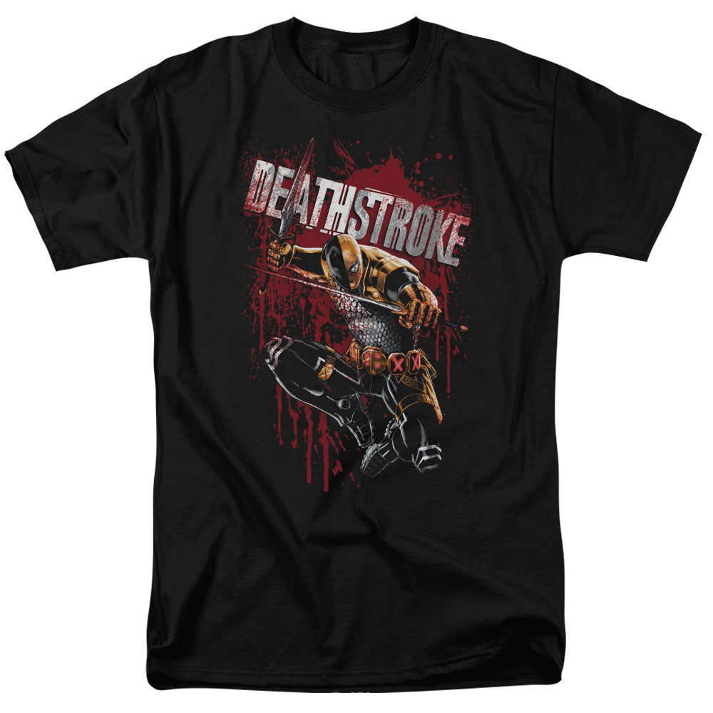 Justice League Blood Splattered Mens T Shirt Black Officially Licensed