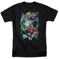 Justice League Electric Team Mens T Shirt Black Officially Licensed