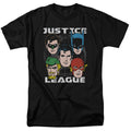 Justice League Head of States Mens T Shirt Black Officially Licensed