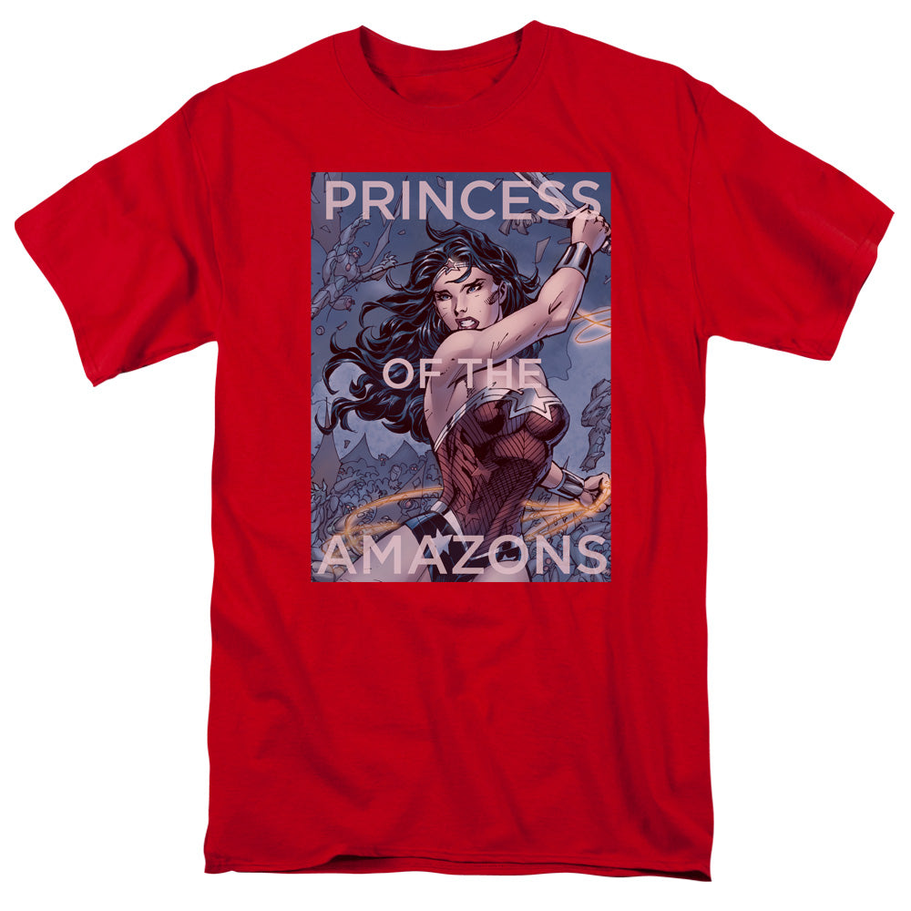 Justice League Princess of the Amazons Mens T Shirt Red Officially Licensed